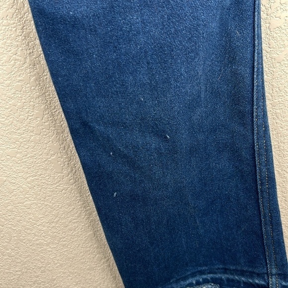 Lee Wide Leg Distressed Hem Dark Wash Jeans Size 10 - Picture 7 of 8